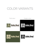 Robin Hood Foundation logo presentation, color variants