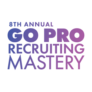 Go Pro Recruiting Mastery 2017 logo, purple