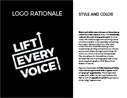 Lift Every Voice logo presentation, page 6