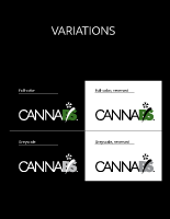 CannaB/S logo presentation, color variants