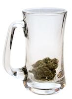 Weed Barn — Beer mug with cannabis
