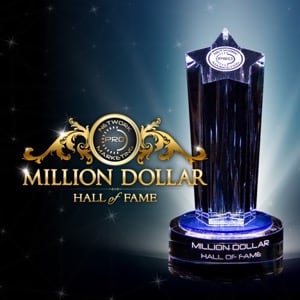 Million Dollar Hall of Fame with award