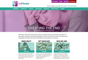 SafeHope website desktop