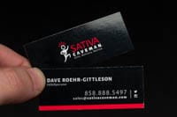 Sativa Caveman business card