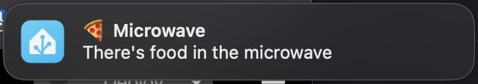 Notification sent by Home Assistant companion app.