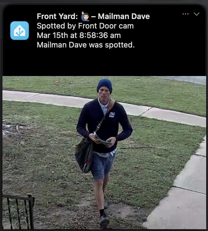 Image of Known Person notification from Home Assistant